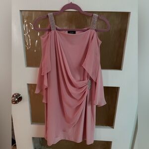 MSK Blush Pink Cold Shoulder Mini Dress